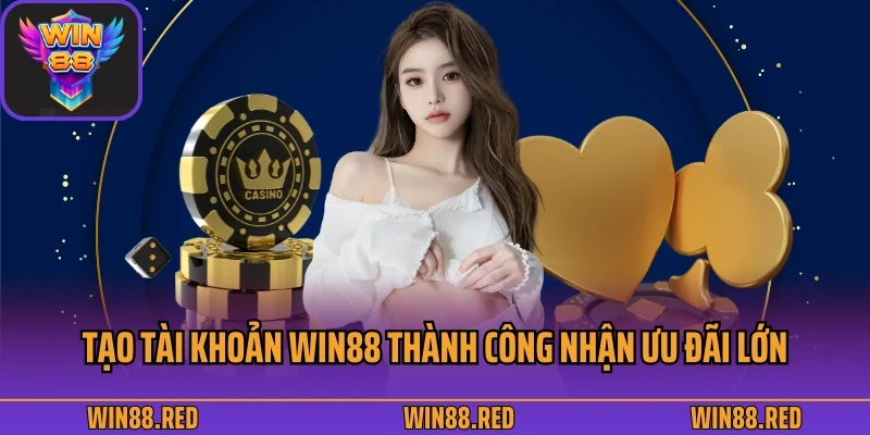 Tạo tài khoản Win88 thành công nhận ưu đãi lớn